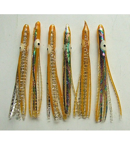 Polpetto Octopus Skirt Bait Squid 6 cm Colore Giallo