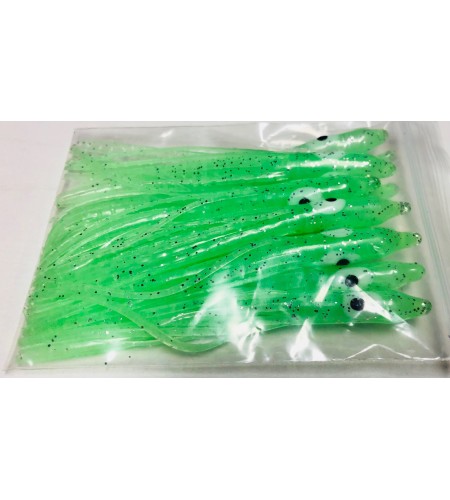 Polpetto Octopus Skirt Bait Squid 7 cm Colore Giallo fluo