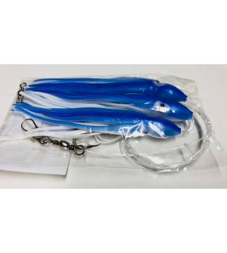 Filosa 3 Polpetti Armati Octopus Squid 10 cm Colore Blu Bianco