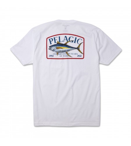 MAGLIA MANICA CORTA PELAGIC GAME FISH TUNA WHITE