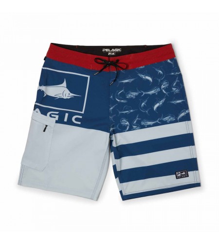 Pelagic Blue Water Fishing Shorts Blue