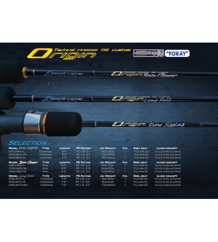 CANNA SLOW PICHT OCEAN'S LEGACY ORIGIN SLOW JIGGING OH 6'3" PE 1.2-3.0, 150-350g