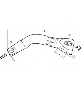 GIUNTO ANCORA GIREVOLE TRIMMER HD X CATENA 6/8 MM