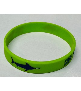 BRACCIALETTO ZAMBO FISHING IN SILICONE ANALLERGICO COLORE VERDE FLUO