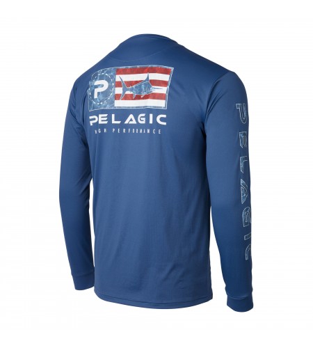 MAGLIA PELAGIC MANICA LUNGA AMERICAMO AQUATEK ICON LONG SLEVES Smokey Blue