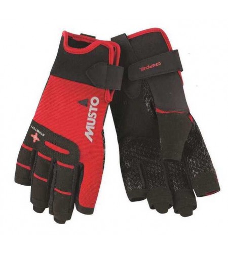 GUANTI MUSTO PERFORMANCE ROSSO NERO 3/4