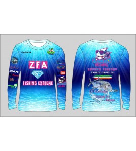 MAGLIA ZFA GT EXTREME AZUL SEA TECNICA TESSUTO UV PROTECTOR UP 50+