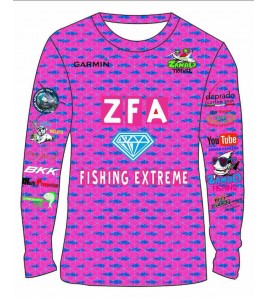 MAGLIA ZFA GT Celeste Fluo OFFICIAL TEAM 2024 TESSUTO UV PROTECTOR UP 50+