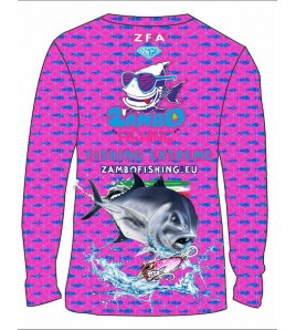 MAGLIA ZFA GT Celeste Fluo OFFICIAL TEAM 2024 TESSUTO UV PROTECTOR UP 50+