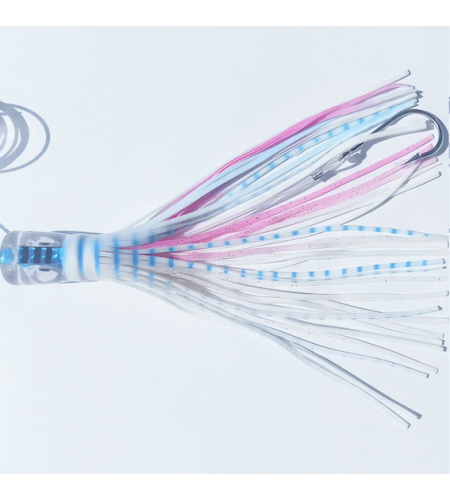 Artificiale Kona Big Bianco Pink Azul Traina D’altura Blu Marlin Vela Tonni Cm 30