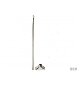 ASTA PORTABANDIERA CLASSIC INOX WHITE CAP H 400 MM TUBO DIAMETRO 14