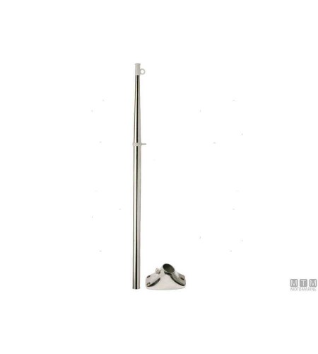 ASTA PORTABANDIERA CLASSIC INOX WHITE CAP H 800 MM TUBO DIAMETRO 25