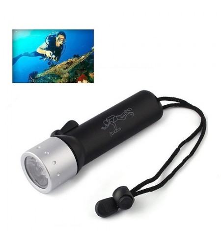 TORCIA LED DIVING NERA IMPERMEABILE FINO 20 MT