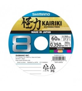 Trecciato Shimano Kairiki 8 3000 mt Multi Color 0.35 mm 27.2kg