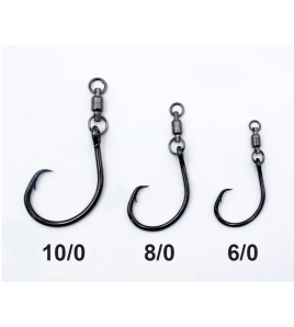 AMO Tonni ZFA CIRCLE GIRELLA Cuscinetto 9/0 GT CIRCLE HOOK IN-LINE 3 pezzi