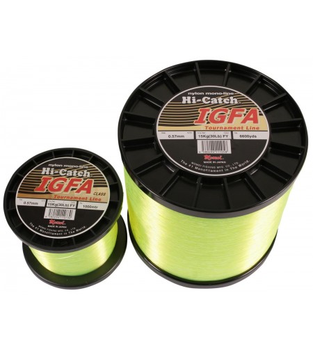 Mono FILO Momoi IGFA TOURNAMENT Giallo Fluo 130 LB mm 1,17 Bobina da 1000 MT