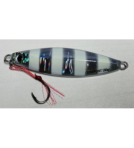 ARTIFICIALE SLOW JIGGING GLOWPOINT X WAY GR 150 COLORE RIGHE ARGENTO FLUO RPF