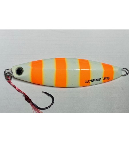 ARTIFICIALE SLOW JIGGING GLOWPOINT X WAY GR 180 COLORE RIGHE ARANCIO FLUO ROF